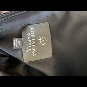 LBD Black Adrianna Papell Sleeveless Mikado Fit and Flare Midi Dress